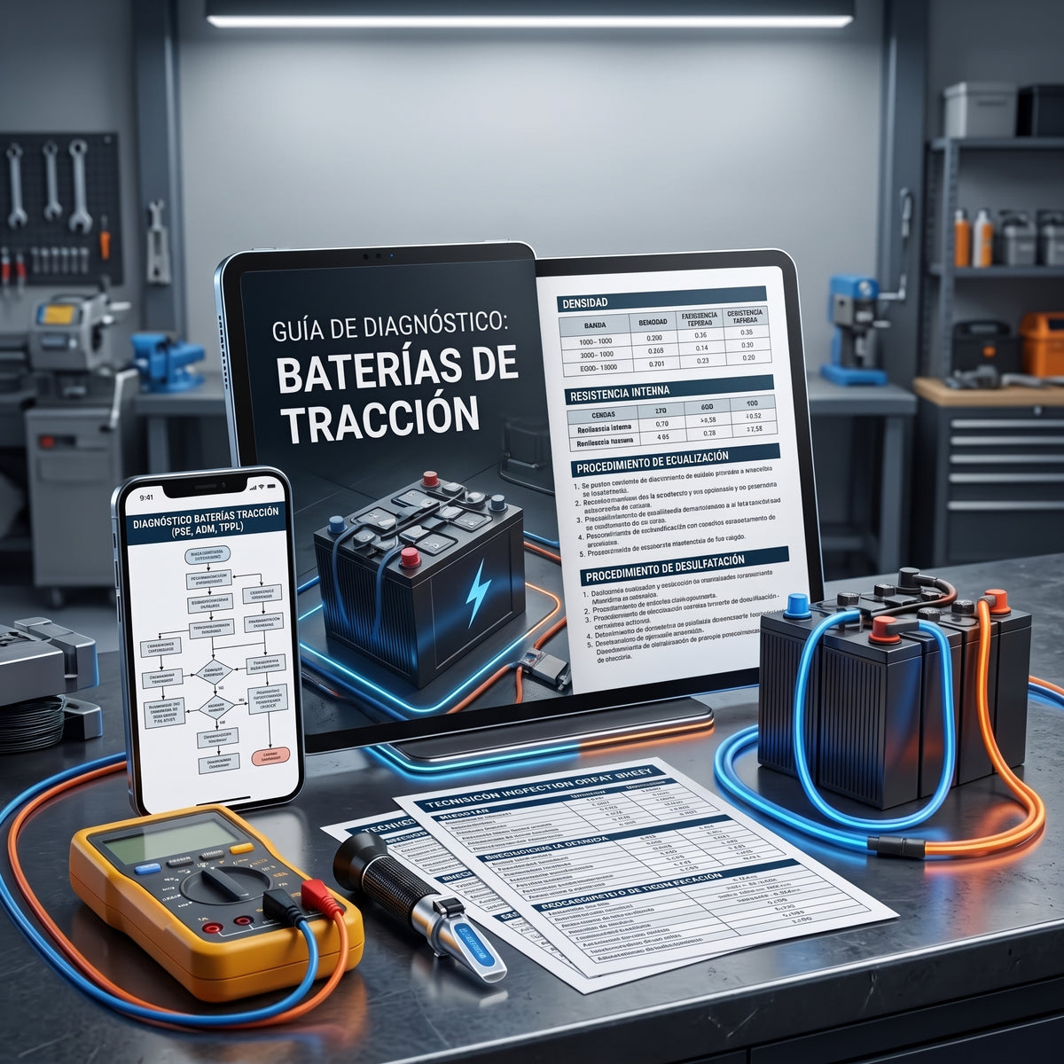 🔋 GUÍA TÉCNICA: Diagnóstico de Baterías de Tracción (PzS, AGM, TPPL)